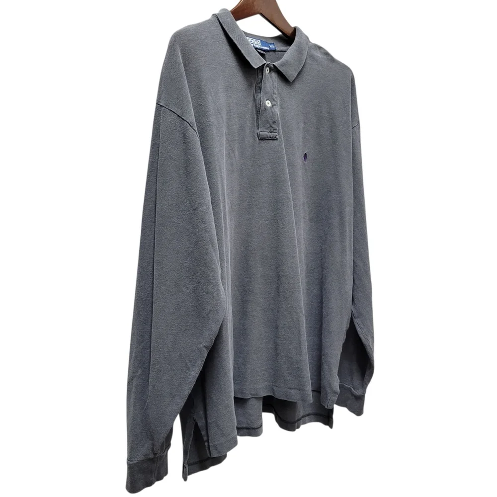 Polo Ralph Lauren Men's Long-Sleeves Shirt Size XXL Gray Excellent Condition